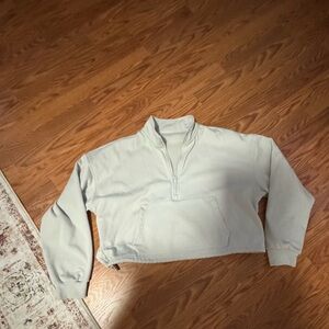 Light Gray Quarter-Zip Pullover